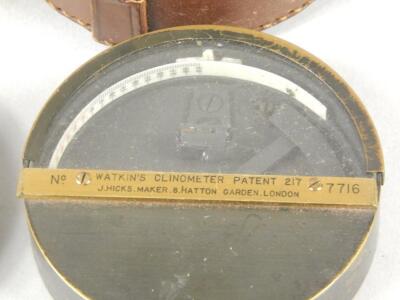 An early 20thC Watkin's clinometer patent 217 - 2