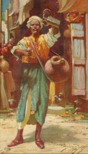 Frederick Davenport Bates (1867-1930). North African water carrier