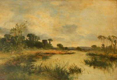 Edmund Morison Wimperis (1835-1900). River landscape with cattle