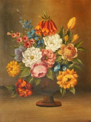 20th Century Continental School. Floral still life