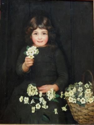 William Busk (19th/20thC). The Primrose Seller