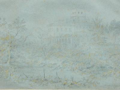 19thC Continental School. Chateau in landscape