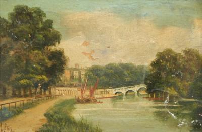 J Lewis (19thC). River landscape