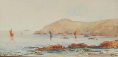 H W Bird (19th/20thC). Fishing smacks in coastal scene - 3