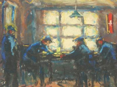 Peter Combs (20thC). Public house interior