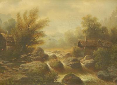 Anton Pick (1840-c.1905). River landscapes