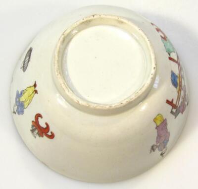 An 18thC English porcelain bowl and saucer - 4