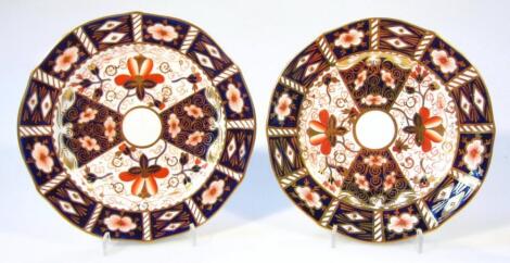 Two Royal Crown Derby Old Imari pattern plates