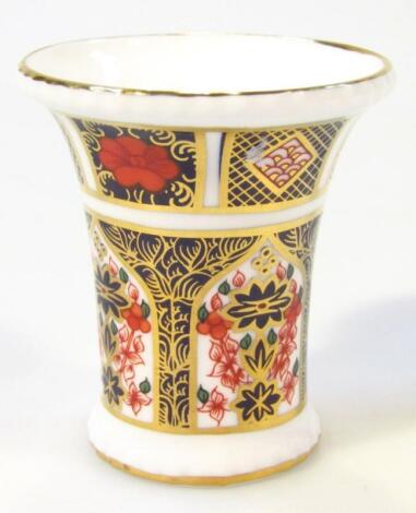 A Royal Crown Derby Imari pattern squat vase