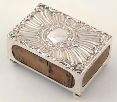 An Edwardian silver matchbox case