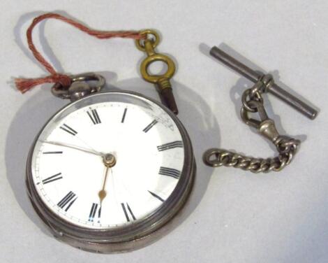 A Victorian silver open faced pocket watch