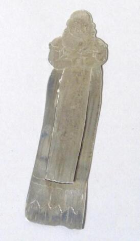 A Victorian silver figural bookmark