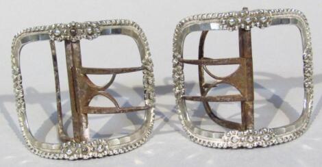 A pair of George III silver buckles