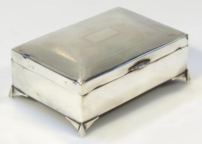 A mid-20thC silver cigarette box