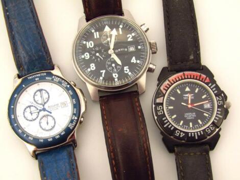 Three various gentleman's wristwatches