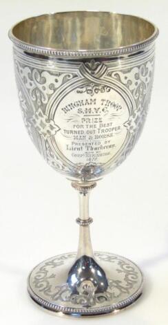 A Victorian silver chalice