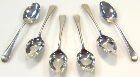 A set of six George V silver teaspoons