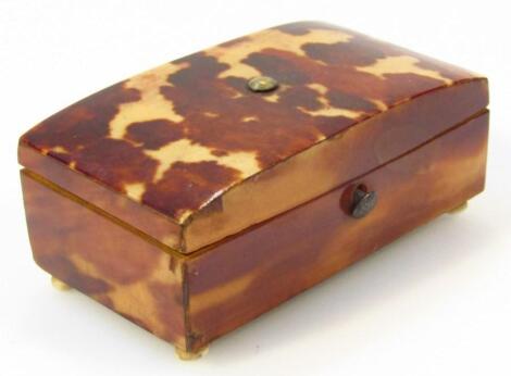 A Victorian tortoiseshell patch box