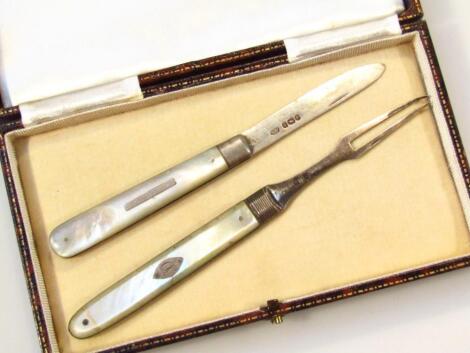 A Victorian silver folding knife