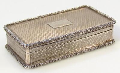 A George IV silver snuff box