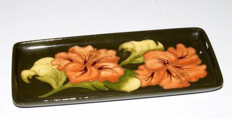 A Moorcroft pottery rectangular dish