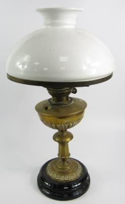 A Veritas brass oil lamp