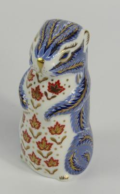 A Royal Crown Derby Imari porcelain paperweight modelled as the Chester Chipmunk