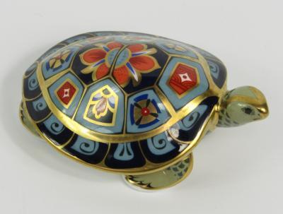 A Royal Crown Derby Imari porcelain paperweight modelled as the Terrapin
