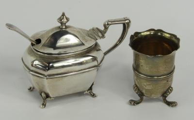 An Edward VII silver mustard pot