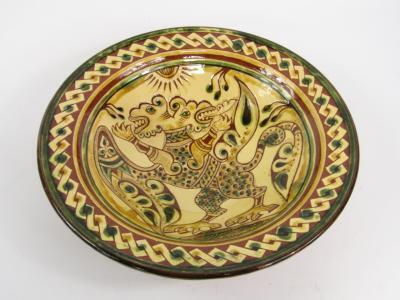 A Continental slipware dish