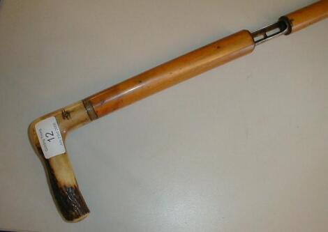 A late 19thC Dumonthier gun cane