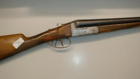 An Ignacio Ugartechea 12-bore double-barrelled side-by-side shotgun