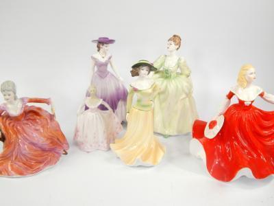 Coalport porcelain figures