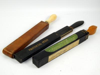 Three razor strops