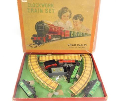 A Chad Valley clockwork train set
