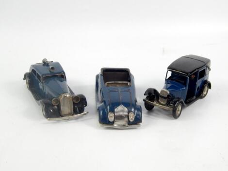 Three Triang Minic cars