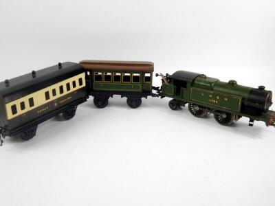 A Hornby clockwork LNER locomotive