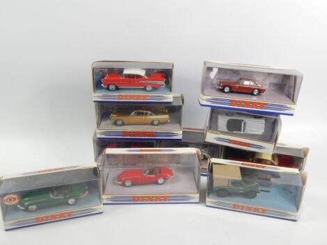 A collection of Dinky die cast models