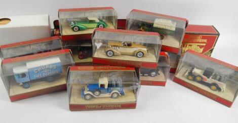 A collection of Matchbox die cast Models of Yesteryear