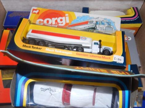 Corgi die cast vehicles including an Esso Mack Tanker