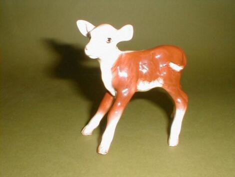 A Beswick Hereford calf