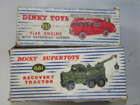 A Dinky fire engine with extending ladder