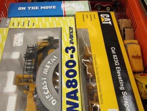 A Komatsu die cast model of a wheel loader