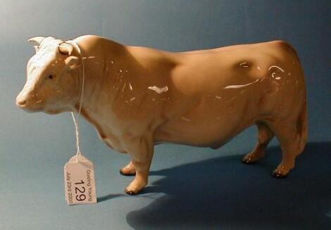 A Beswick figure, Charolais Bull, gloss, # 2463A