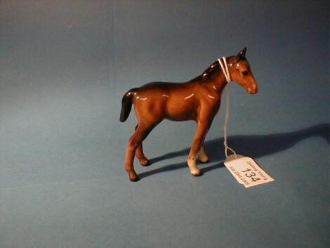 A Beswick figure, foal, brown gloss