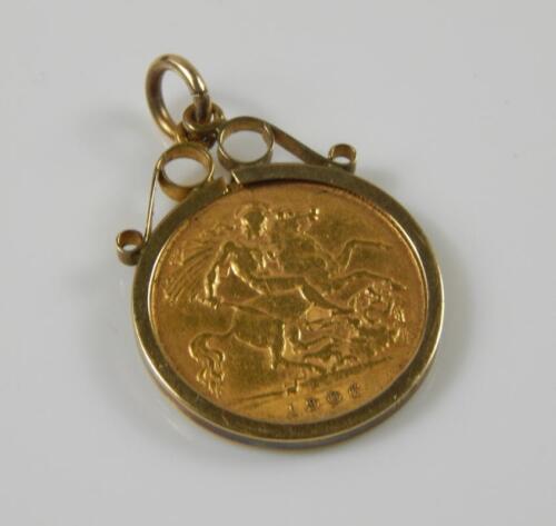 An Edward VII half gold sovereign