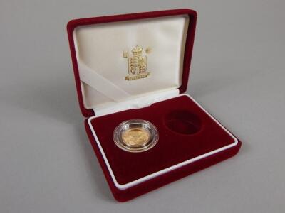 A Queen Elizabeth II gold half sovereign