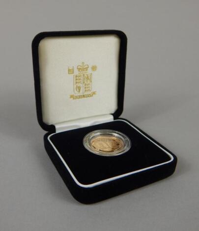 An Elizabeth II Golden Jubilee Guernsey gold proof sovereign