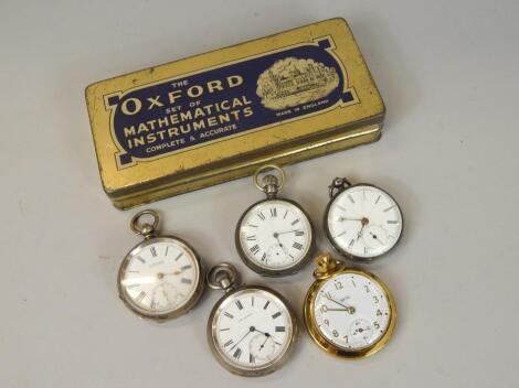 Five pocket watches