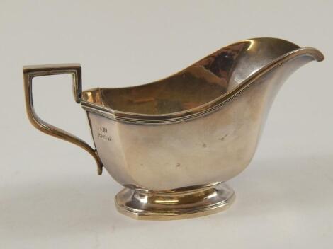 A George VI silver Art Deco sauce boat